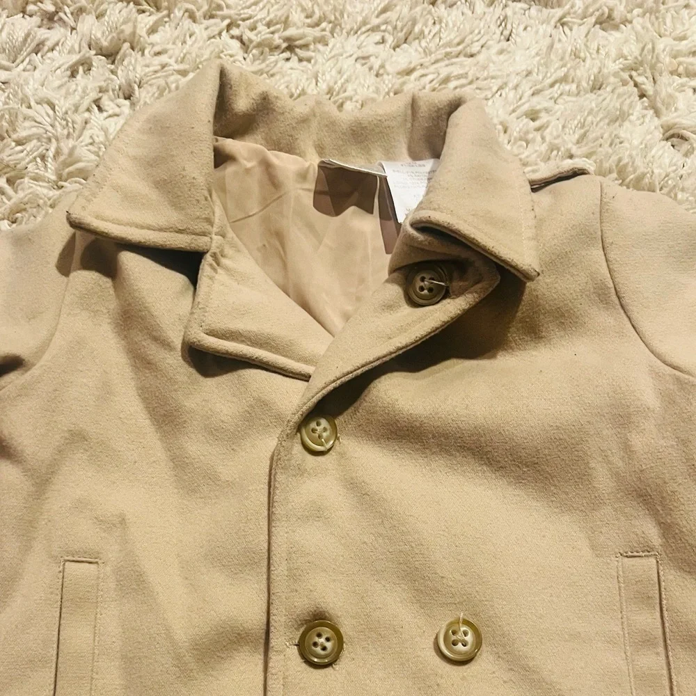 FAO partially wool 12 mos tan winter coat in good condition!